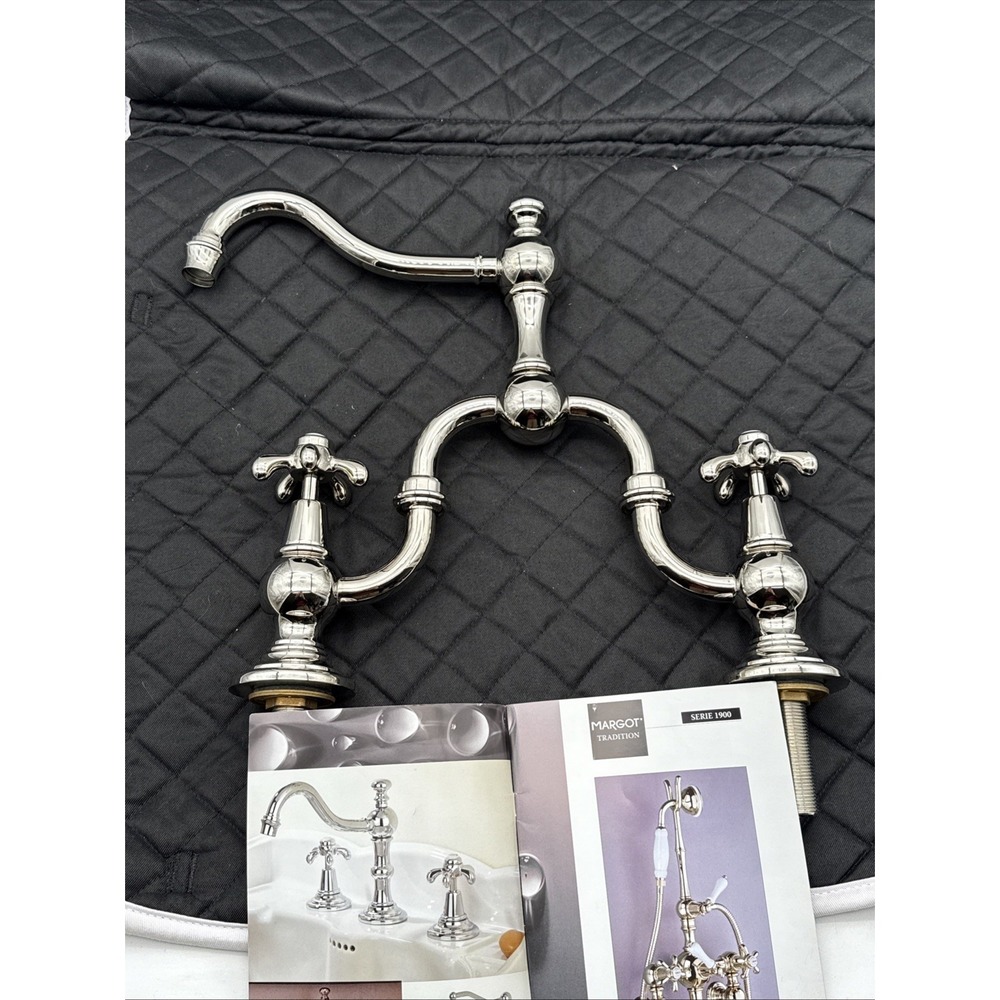 Margot Tradition Série 1900 Luxury Bathroom Faucet Chrome 2-Hole French Made‎